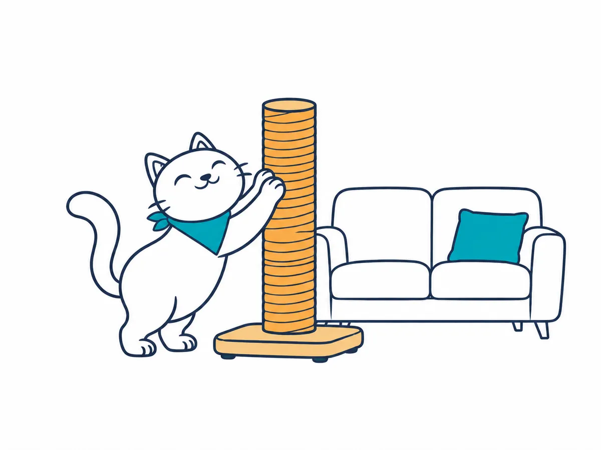 Mi gato araña el sofá: cómo redirigirlo al rascador